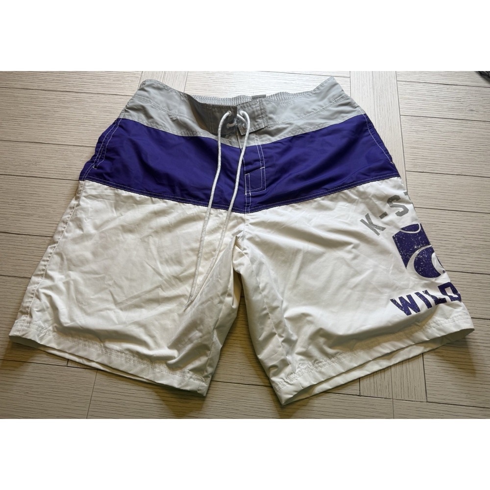Collegiate Licensed Kansas State Wildcats‎ Men's Swim Trunk Shorts Sz XL Purple